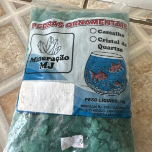 Pedrinha verde escuro para aquário