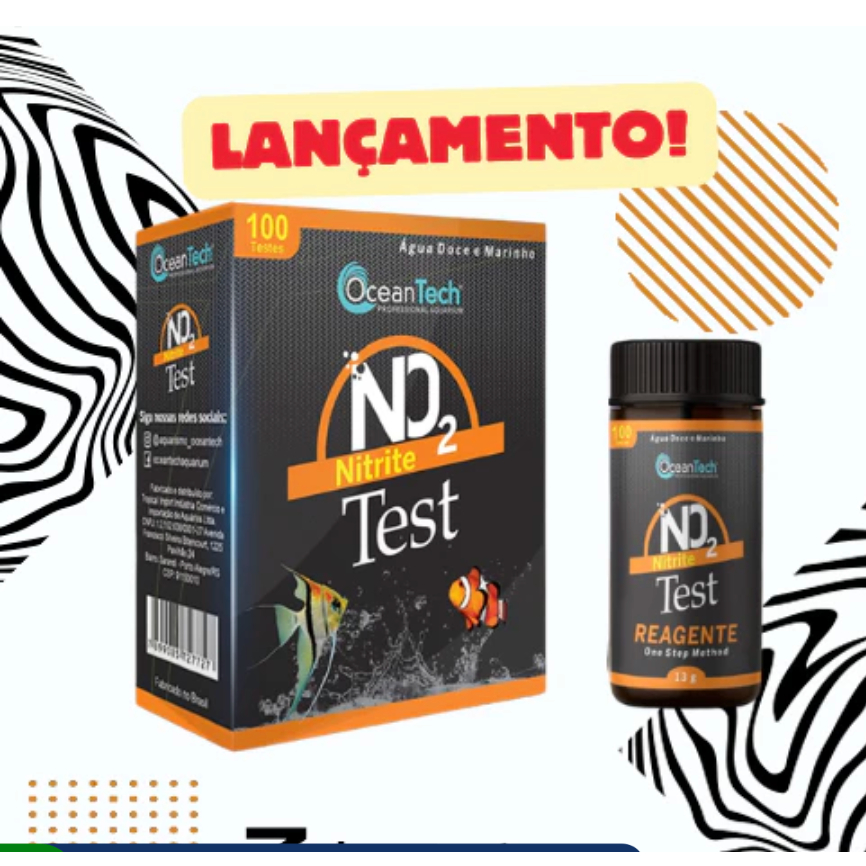 Ocean Tech Teste de Nitrito NO2 - Aquario Doce e Marinho (Faz 100 testes)