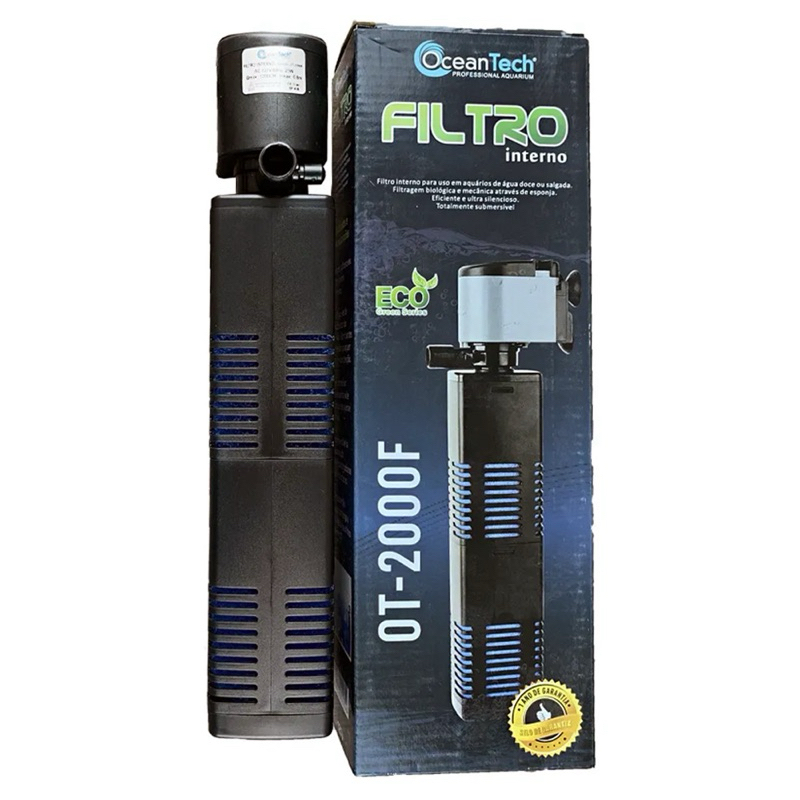 Filtro Interno Silencioso OT-2000F Ocean Tech 1200L/H 127V | Filtro para Aquários até 240 Litros - Imagem 2