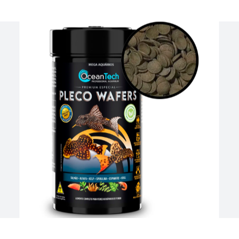 Ração Ocean Tech Pleco Wafers para Cascudos e Peixes de Fundo Herbívoros – Pastilhas que Afundam - Imagem 3