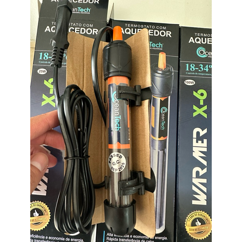 Aquecedor com Termostato Ocean Tech para Aquário 10W 25W 50W 100W 200W 300W 500W Água Doce e Marinho - Imagem 3