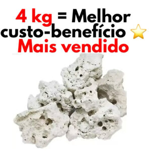 Rocha Natural Zanzibar 1kg 2kg 3kg ou 4kg para Aquário Marinho Ciclídeos Africanos Pedra Decorativa pH Alcalino