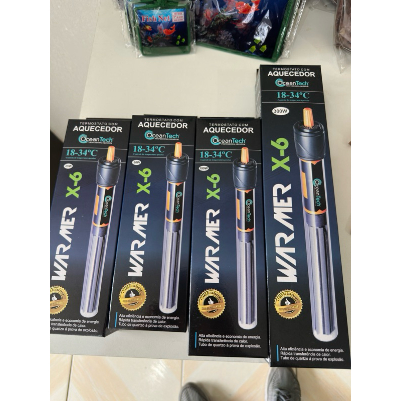 Aquecedor com Termostato Ocean Tech para Aquário 10W 25W 50W 100W 200W 300W 500W Água Doce e Marinho - Imagem 2