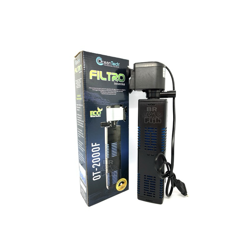 Filtro Interno Silencioso OT-2000F Ocean Tech 1200L/H 127V | Filtro para Aquários até 240 Litros