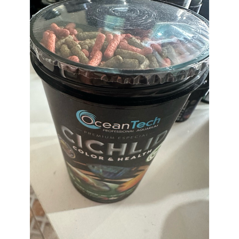 Ração Cichlid Color Health Ocean Tech para Oscar Acará Ciclídeos Realce de Cores - Imagem 3