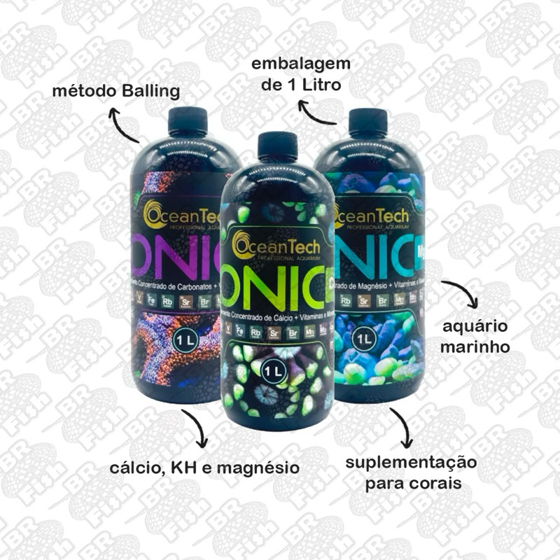 Kit Balling Ocean Tech Ionic Cálcio + Magnésio + KH – 1 Litro Cada (Método Balling Completo) - Imagem 2
