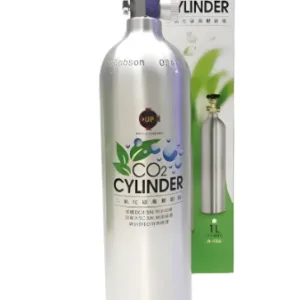 Cilindro de CO2 Up-Aqua alumínio recarregável usado com válvula manual