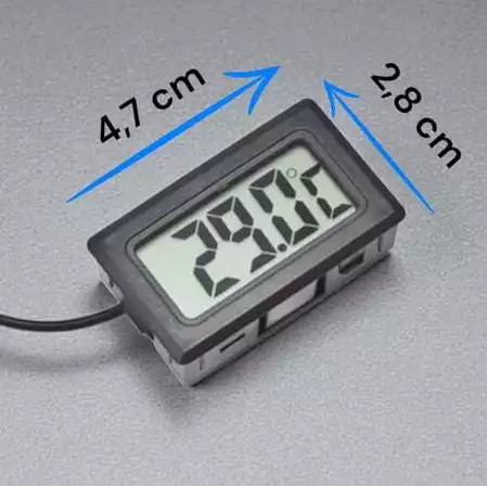 Termômetro Digital LCD Ocean Tech com Sonda 1m para Aquário Terrário Geladeira Freezer Chocadeira Piscina - Imagem 2