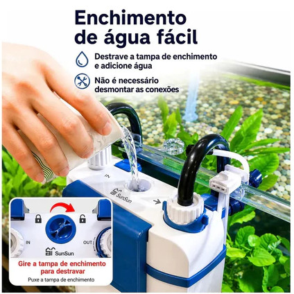 Filtro Mini Canister Hang On Ocean Tech CHS-500 127V para Aquário Filtragem Externa Silenciosa - Imagem 4