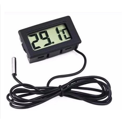 Termômetro Digital LCD Ocean Tech com Sonda 1m para Aquário Terrário Geladeira Freezer Chocadeira Piscina